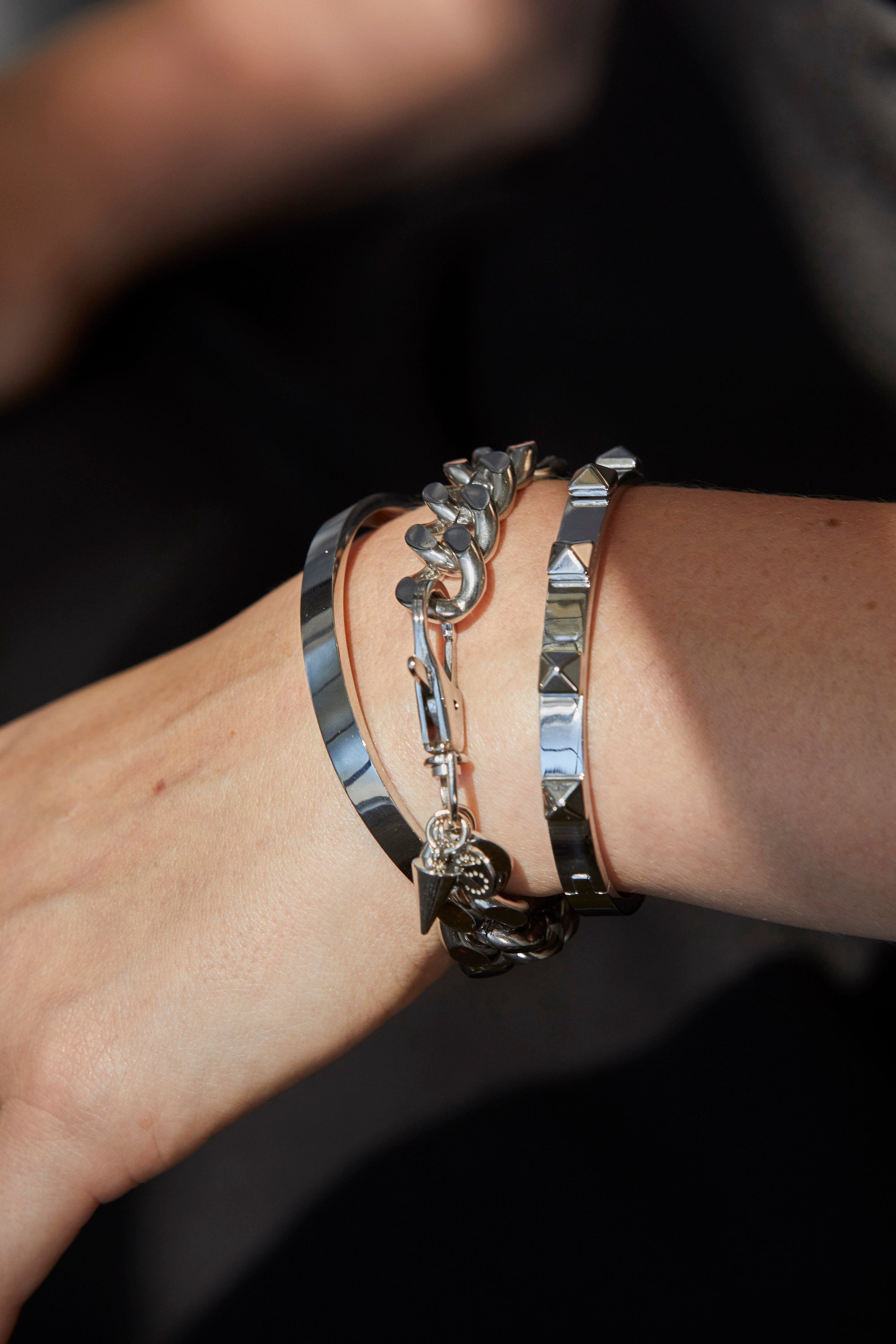 Silk & Steel Forged Necklace - Silver