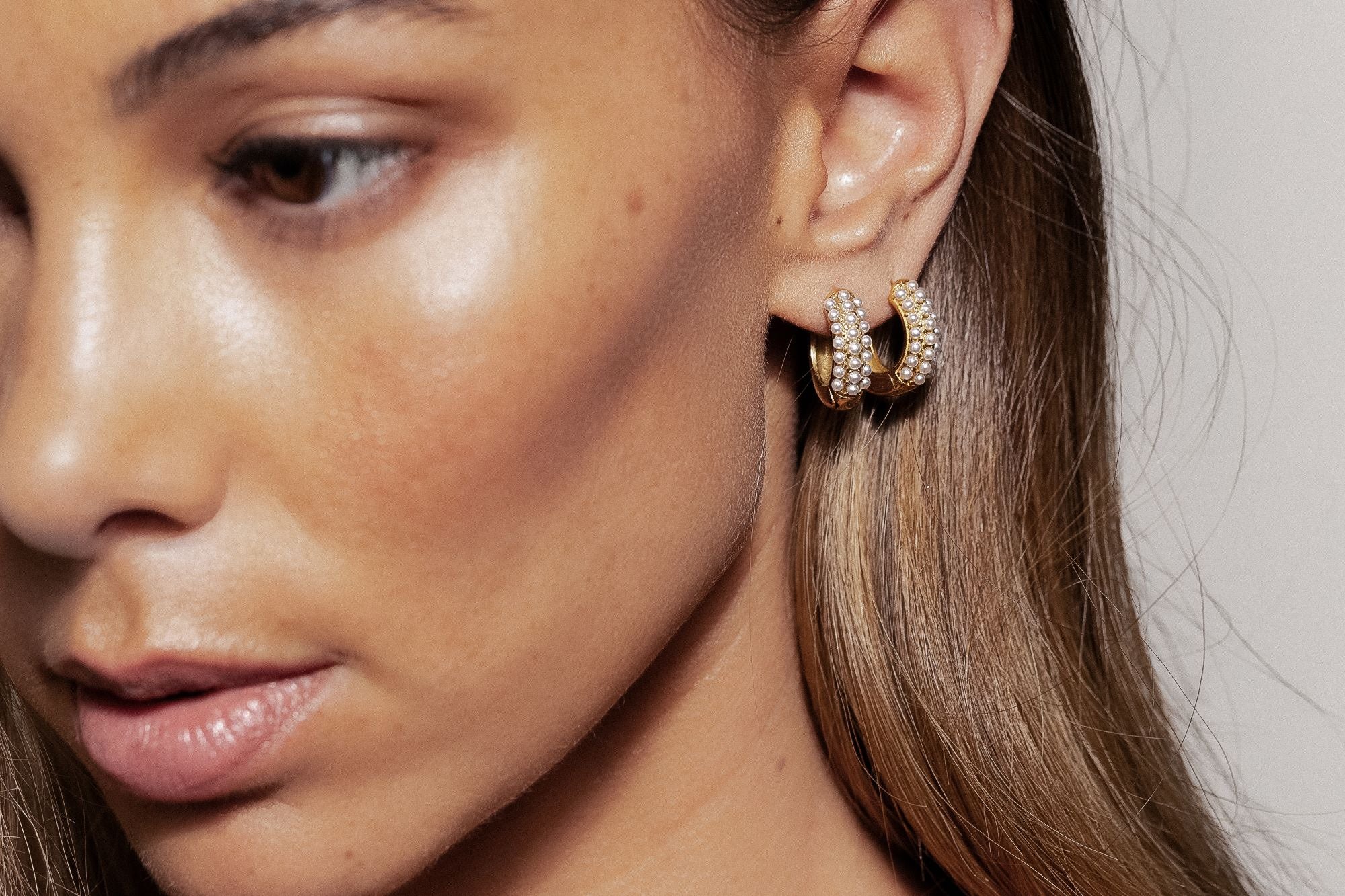 Silk & Steel Hoop Earrings