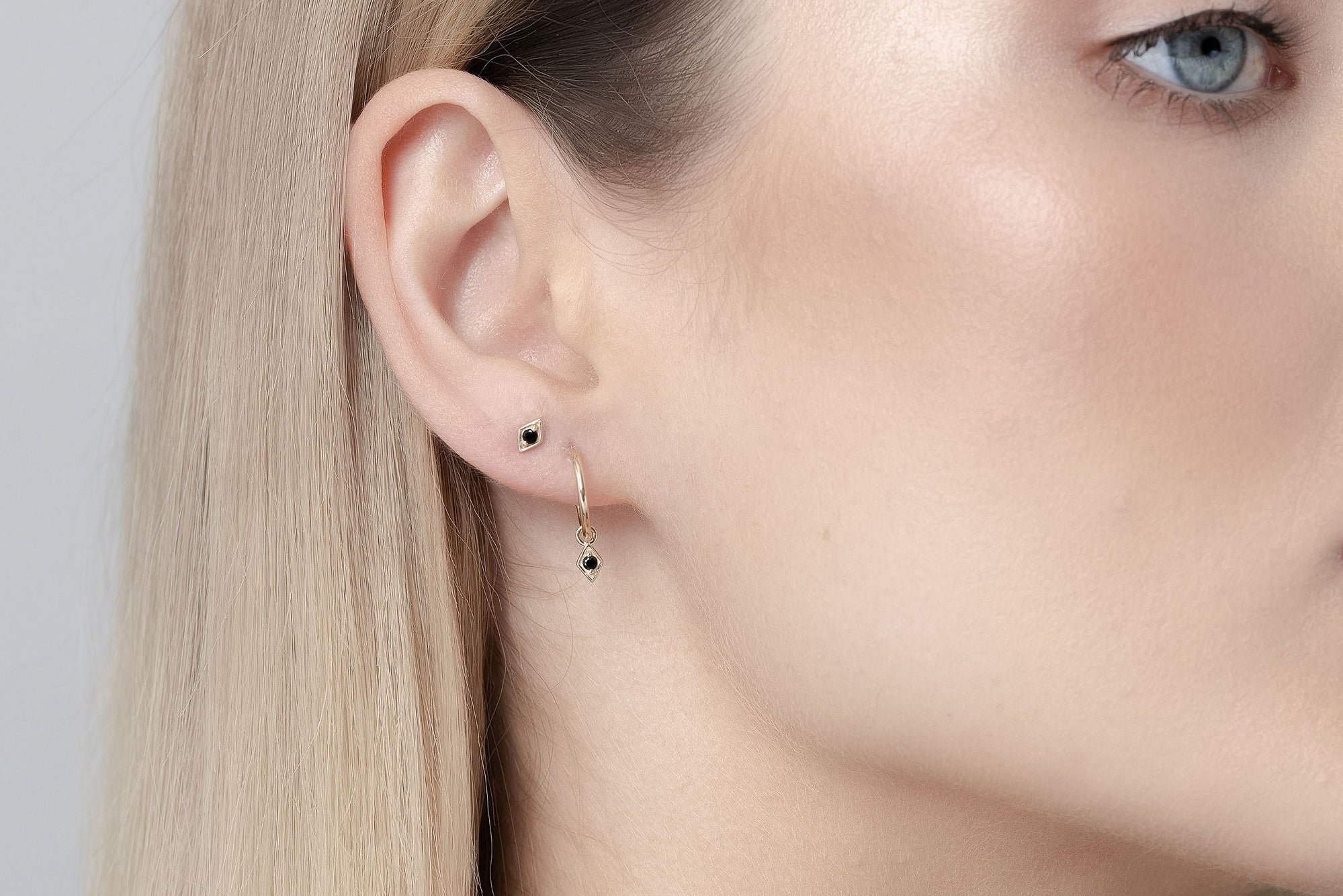Silk & Steel 9ct Gold Earrings