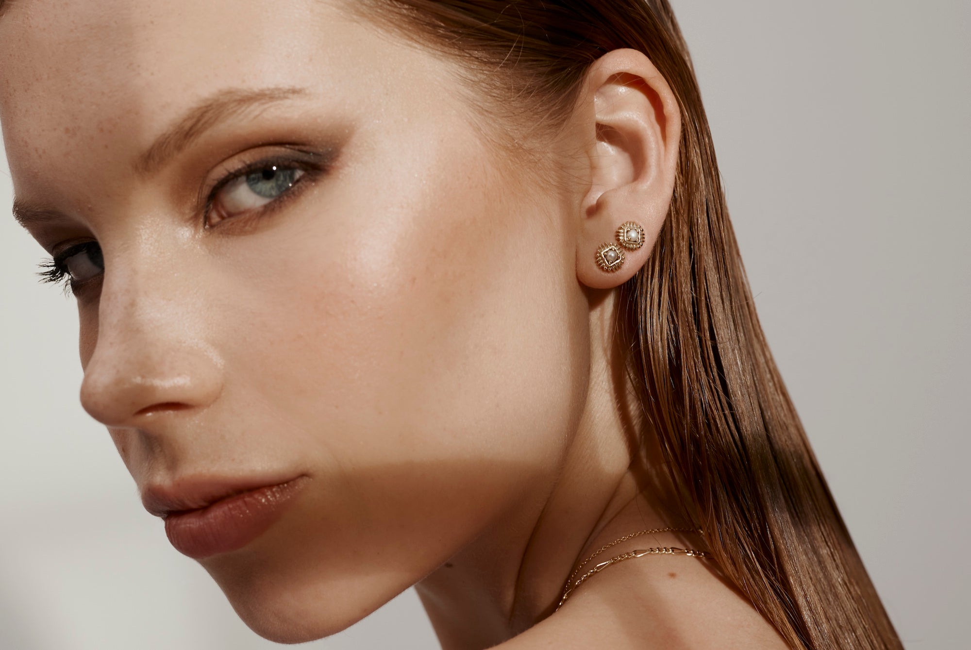 Silk & Steel Stud Earrings