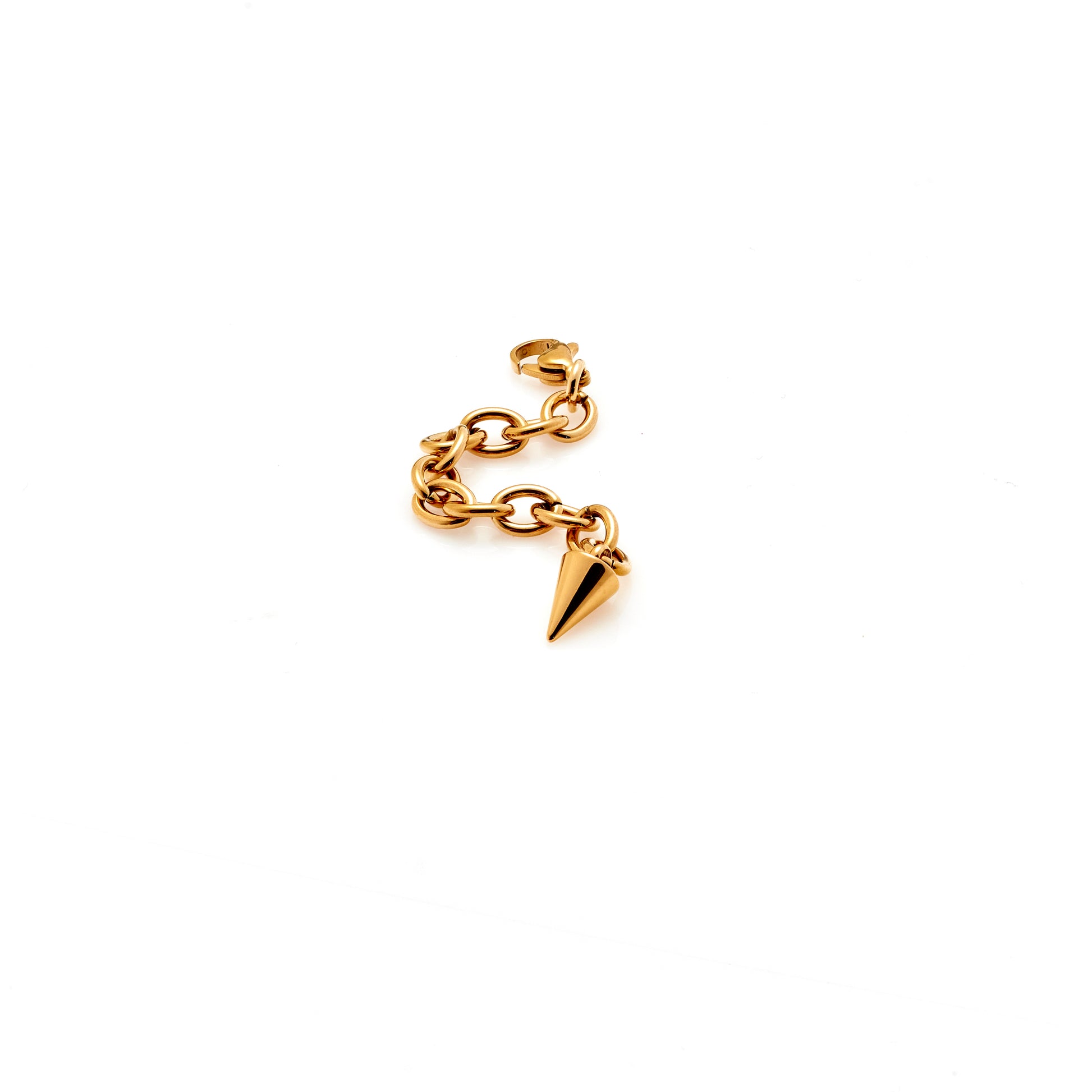 Silk & Steel extension chain in 14k gold-plated stainless steel
