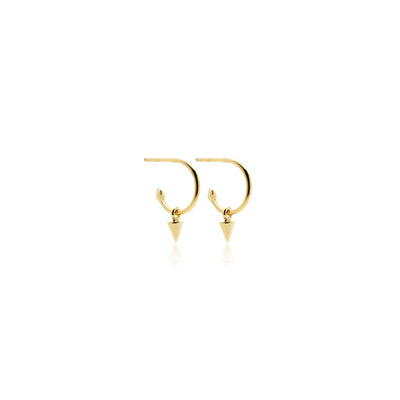 Silk & Steel Jewellery Superfine Mini Spike Hoops Gold