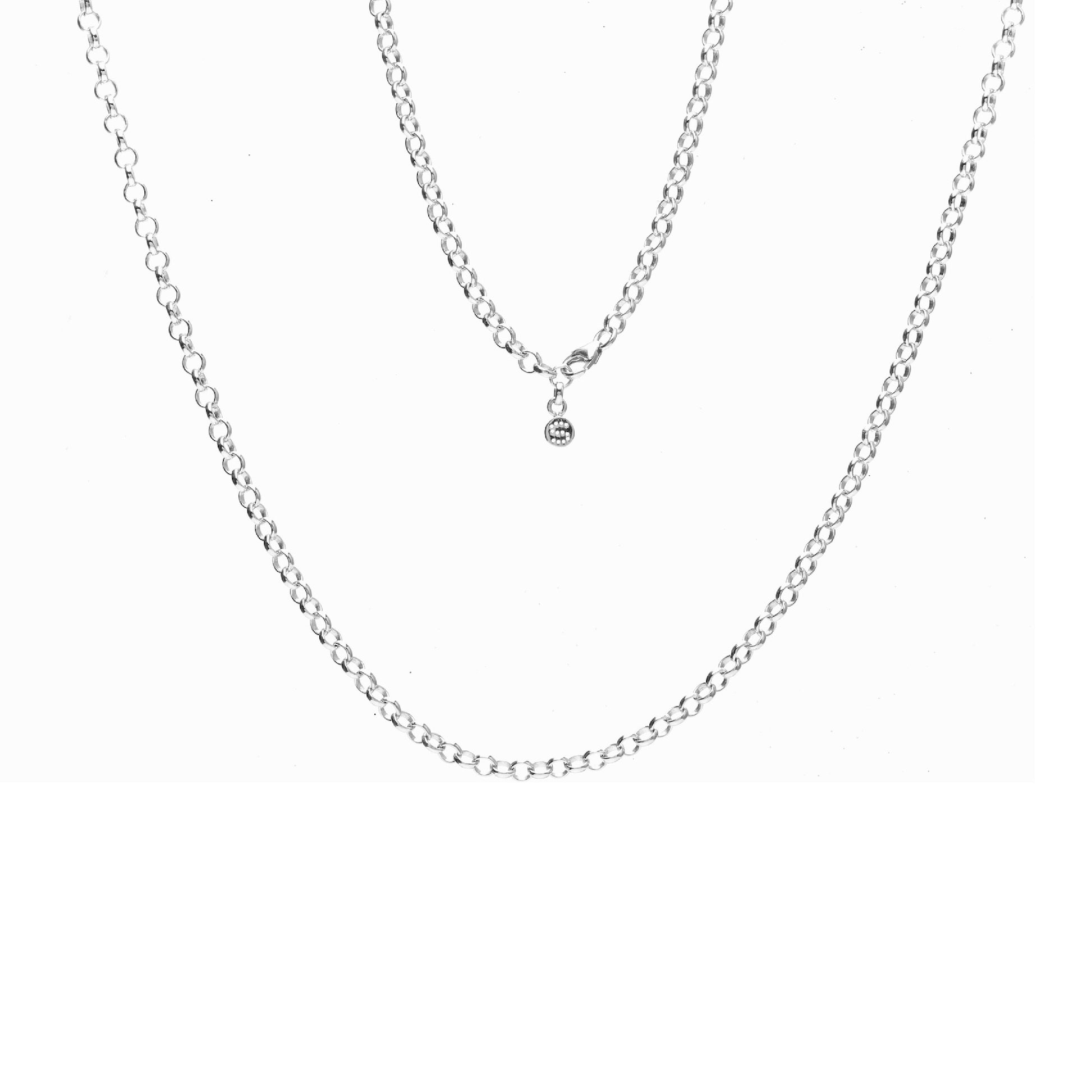 Silk & Steel Jewellery Belcher Necklace Silver