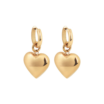 Silk & Steel Jewellery Bisous Hoop Earrings Gold Stainless Steel