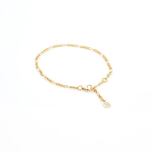 Silk & Steel Jewellery Figaro Fine Bracelet - Gold