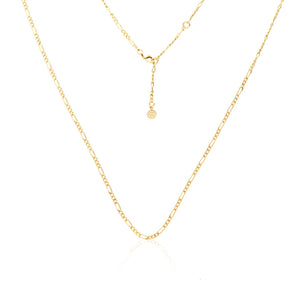 Silk & Steel Jewellery Figaro Fine Necklace - Gold