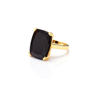Silk & Steel Jewellery Goddess Ring - Black Onyx + Gold