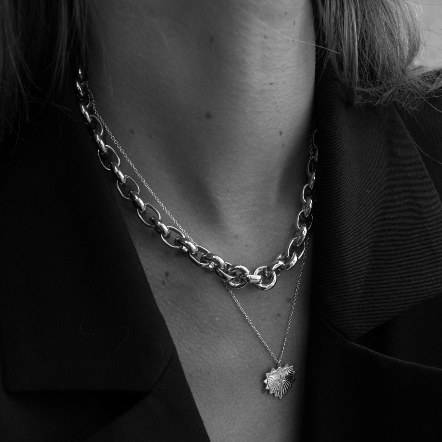 Silk & Steel Jewellery Heart of Love Talisman Necklace Silver Rose Quartz