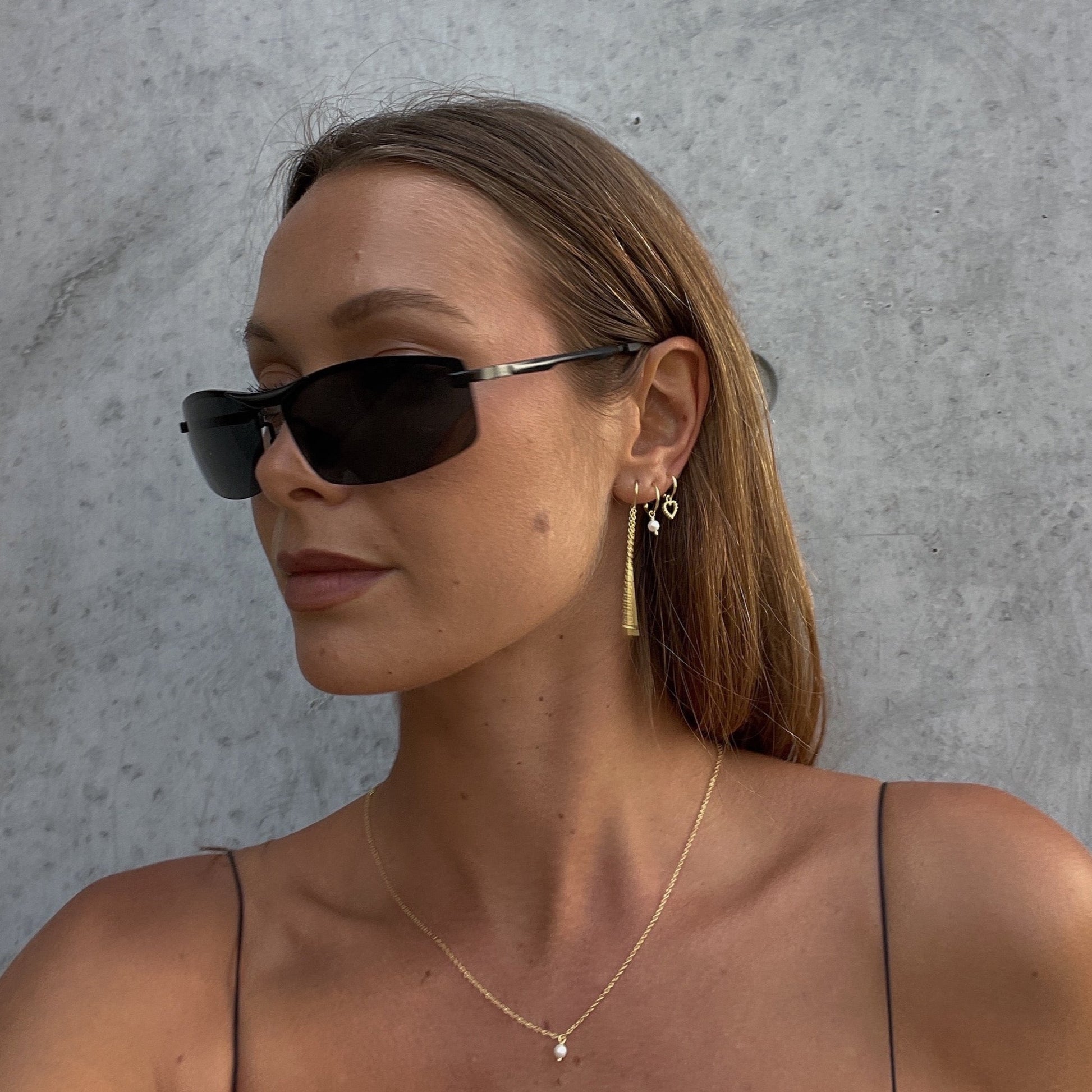 Silk & Steel Jewellery Superfine Mini Pearl Hoops Gold