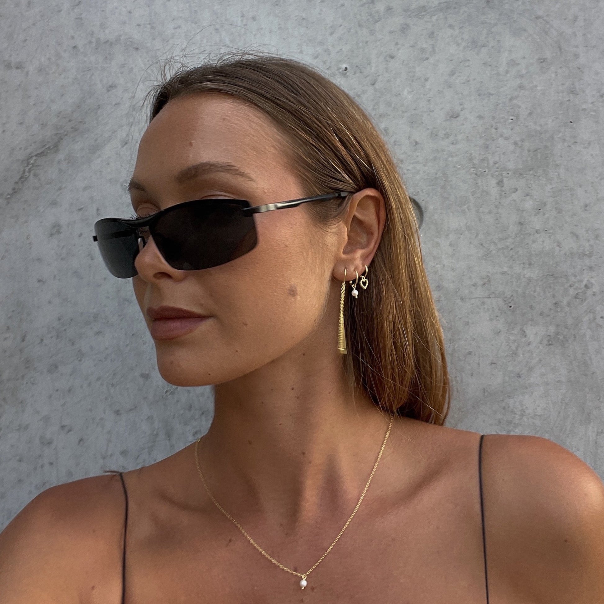 Silk & Steel Jewellery Superfine Cutout Heart Hoop Silver