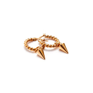 Silk & Steel Jewellery Matisse Hoop Earrings Gold Stainless Steel