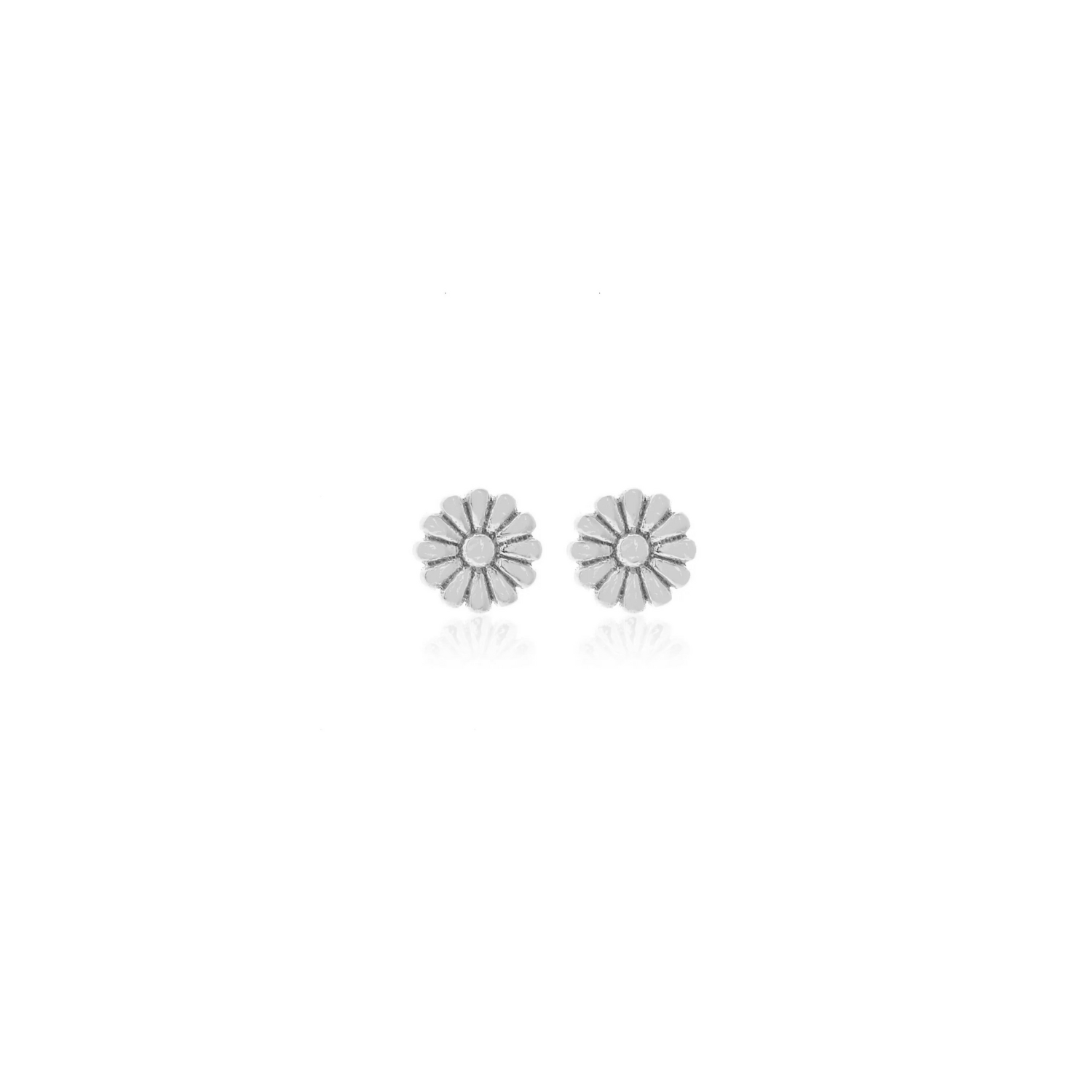 Silk & Steel Jewellery Superfine Daisy Stud Earrings Silver