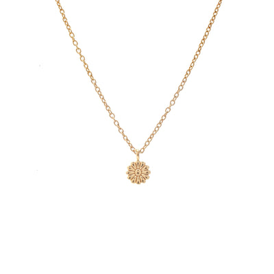 Silk & Steel Jewellery Superfine Daisy Necklace in 14k gold-plated sterling silver