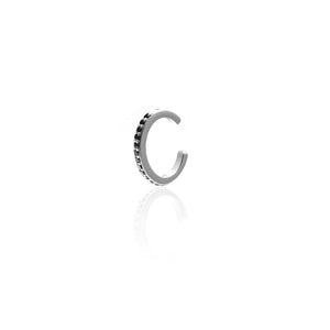 Silk & Steel Jewellery Soirée Ear Cuff - Black CZ + Silver
