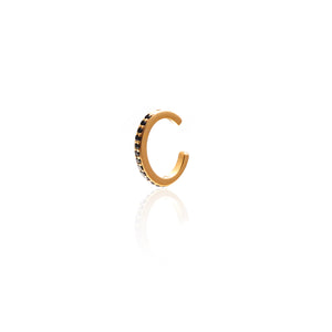 Silk & Steel Jewellery Soirée Ear Cuff - Black CZ + Gold