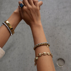  Silk & Steel Jewellery All For One Bracelet - Gold - Layered Bracelets 