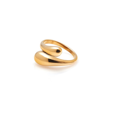 Silk & Steel Aura ring in gold-plated stainless steel