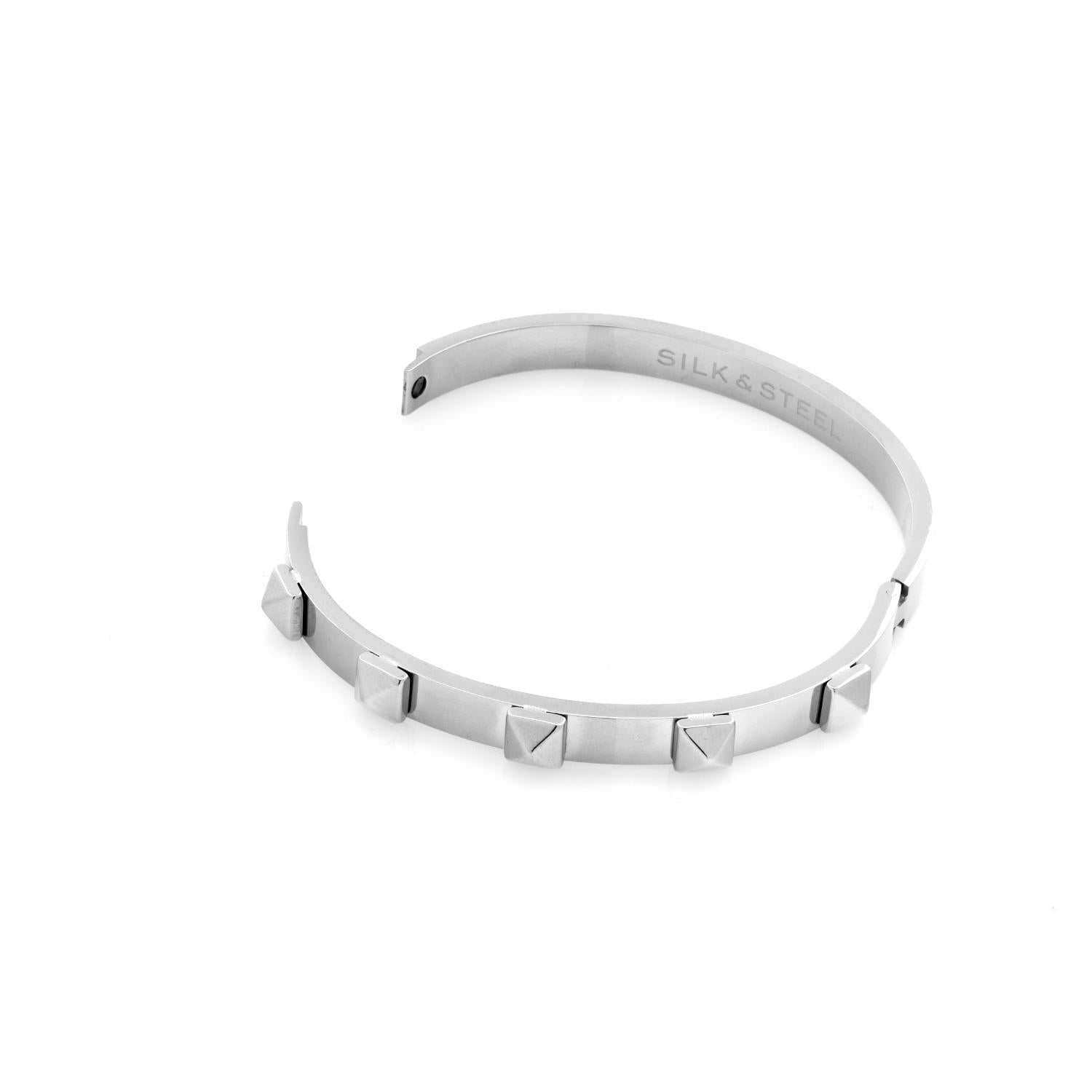 Silk & Steel Jewellery Rock Glam Bangle Silver