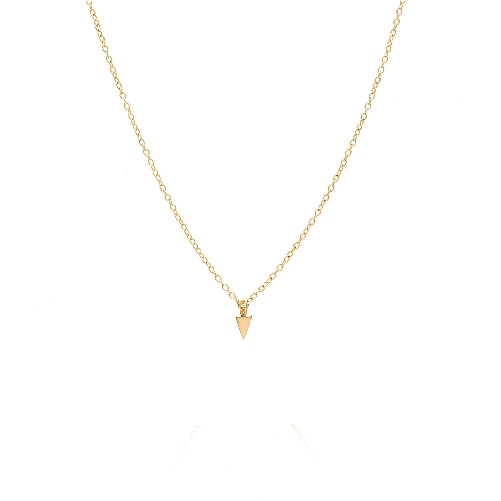 Silk & Steel Jewellery Superfine Mini Spike Necklace Gold
