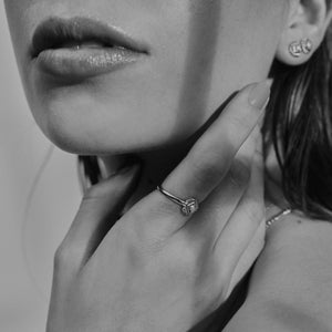 Silk & Steel Jewellery Petite Perle Ring - Pearl + Silver