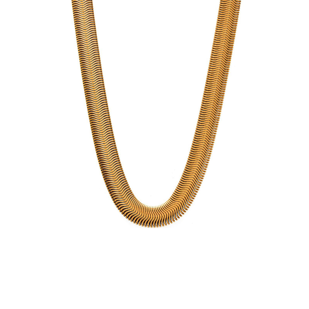 Silk & Steel Bisous Necklace - Gold Mid May Delivery