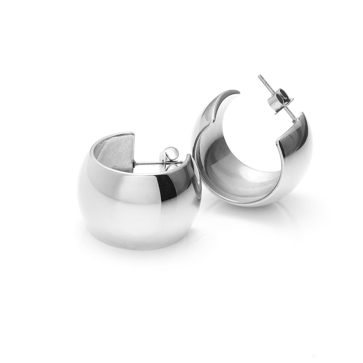 Silk & Steel Jewellery Silver Sunkissed Hoop Earrings