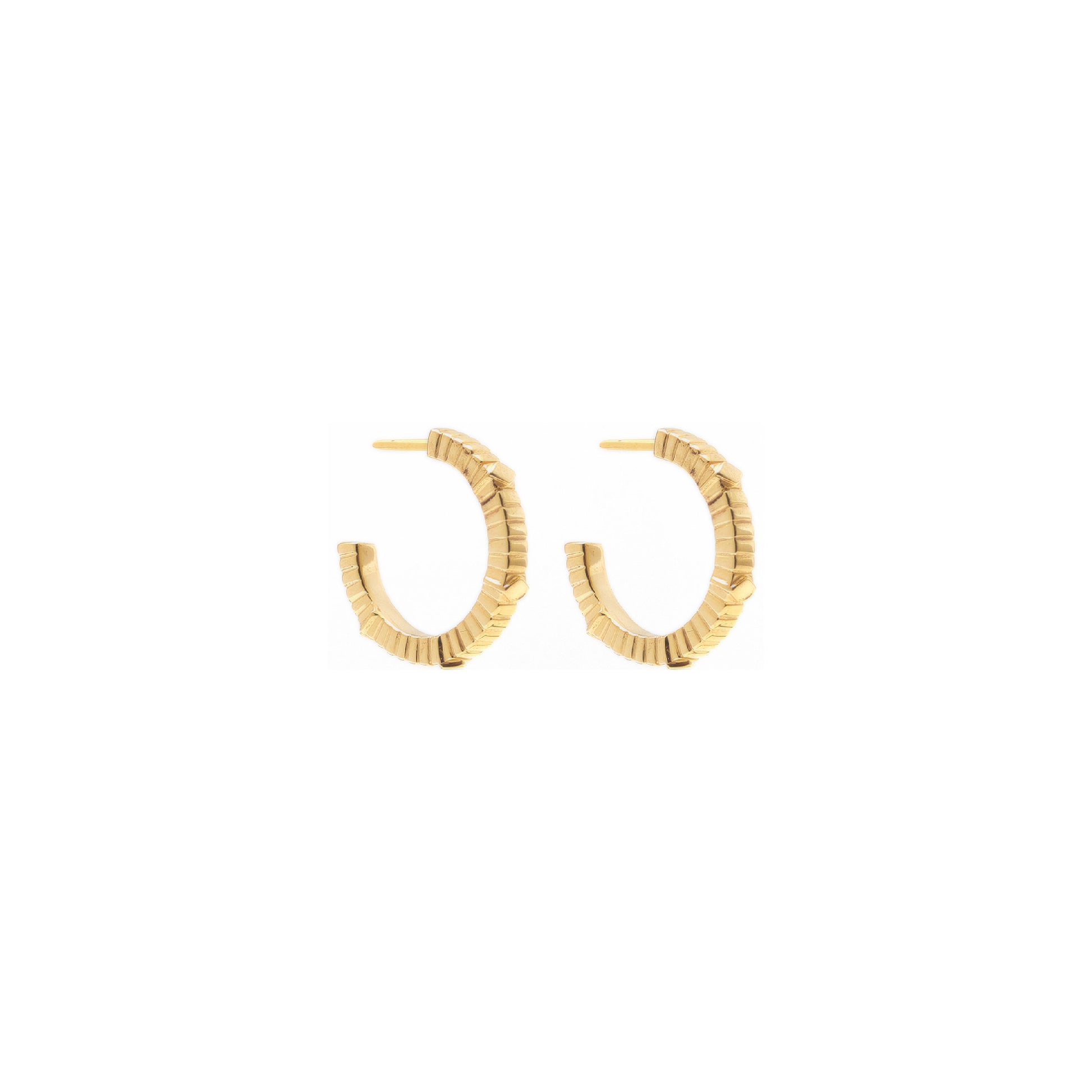 Silk & Steel Unity hoop earrings in 14k gold-plated sterling silver.