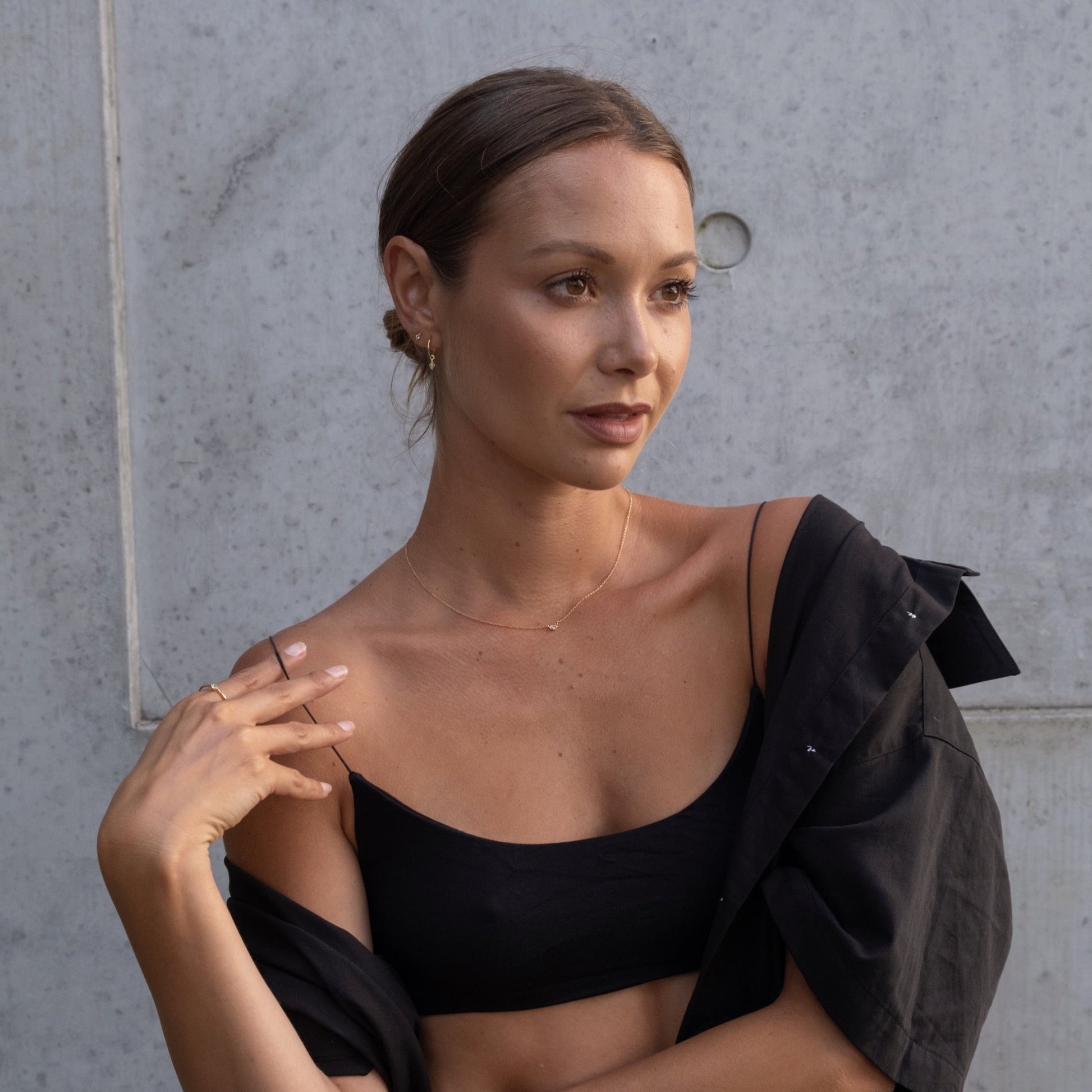 Silk & Steel Jewellery Superfine Keepsake Stud Blue Topaz + Silver