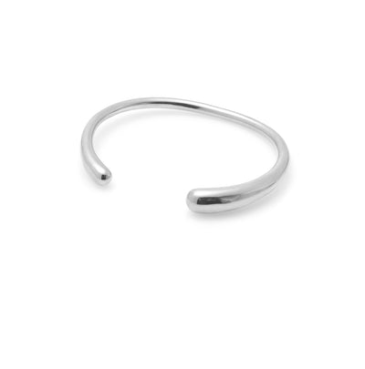 Silk & Steel Aura cuff in silver stainless steel.