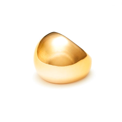 Dome Ring in 14k gold-plated stainless steel | Silk & Steel Jewellery