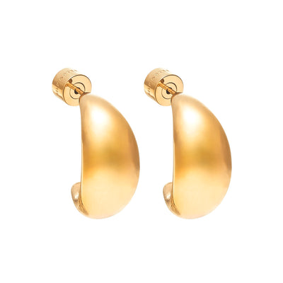 Dynamic Large Hoop Earrings in 14k gold-plated stainless steel | Silk & Steel Jewellery