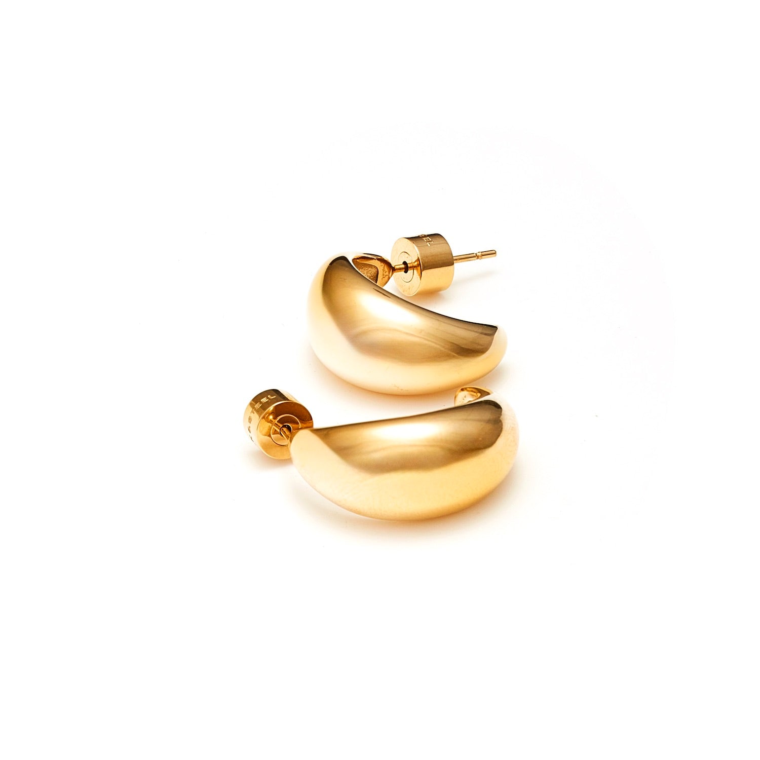 Dynamic Medium Hoop Earrings in 14k gold-plated stainless steel | Silk & Steel Jewellery
