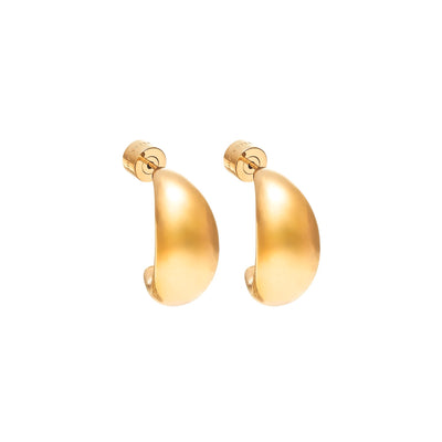Dynamic Medium Hoop Earrings in 14k gold-plated stainless steel | Silk & Steel Jewellery