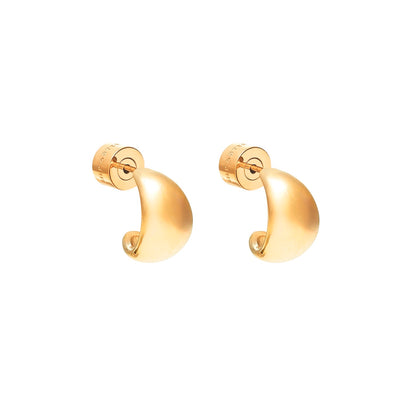 Dynamic Small Hoop Earring in 14k gold-plated stainless steel | Silk & Steel Jewellery