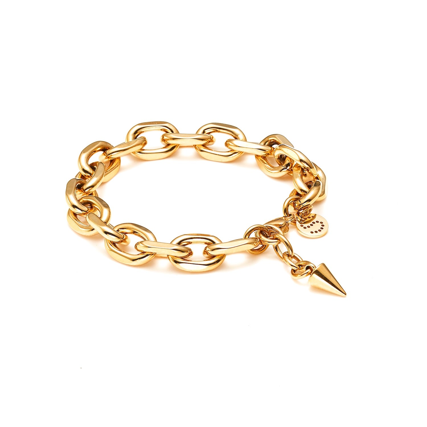 Forged Bracelet in 14k gold-plated stainless steel | Silk & Steel Jewellery