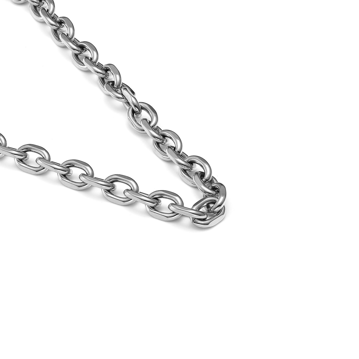 Forged Necklace in silver stainless steel | Silk & Steel Jewellery