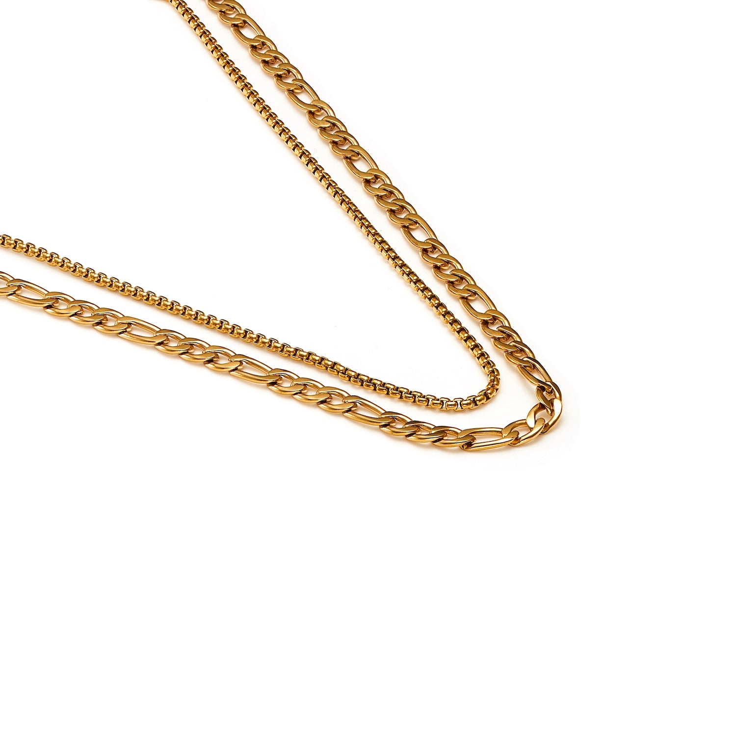 Pre-layered Reflection Necklace in 14k gold-plated stainless steel | Silk & Steel Jewellery