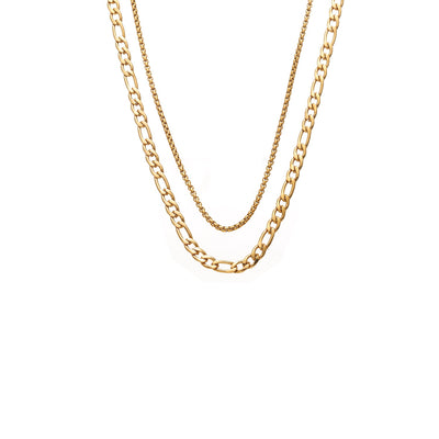 Pre-layered Reflection Necklace in 14k gold-plated stainless steel | Silk & Steel Jewellery