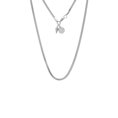 Silk & Steel Solara necklace in silver stainless steel.