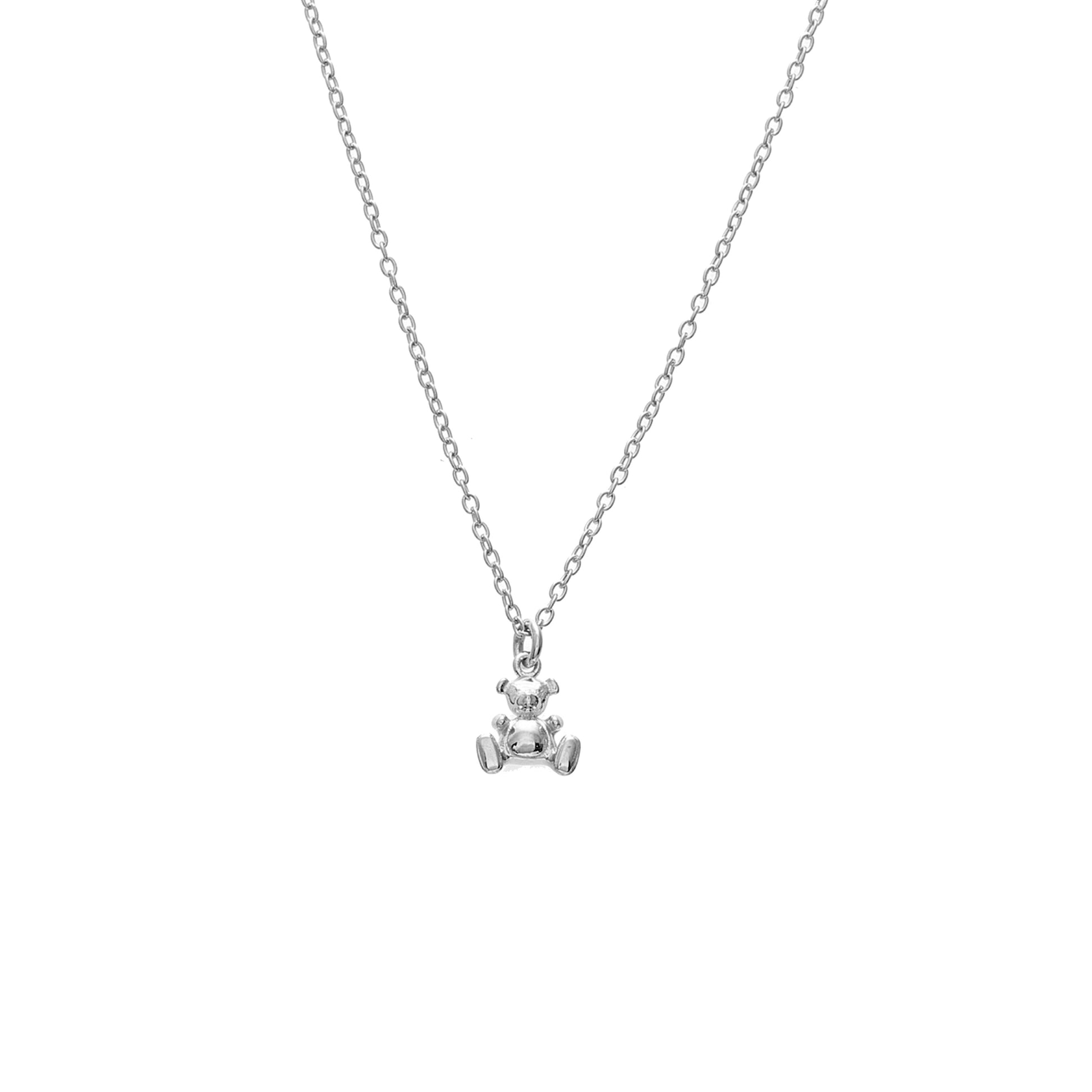 Silk & Steel x Cystic Fibrosis Fred Bear Necklace Silver