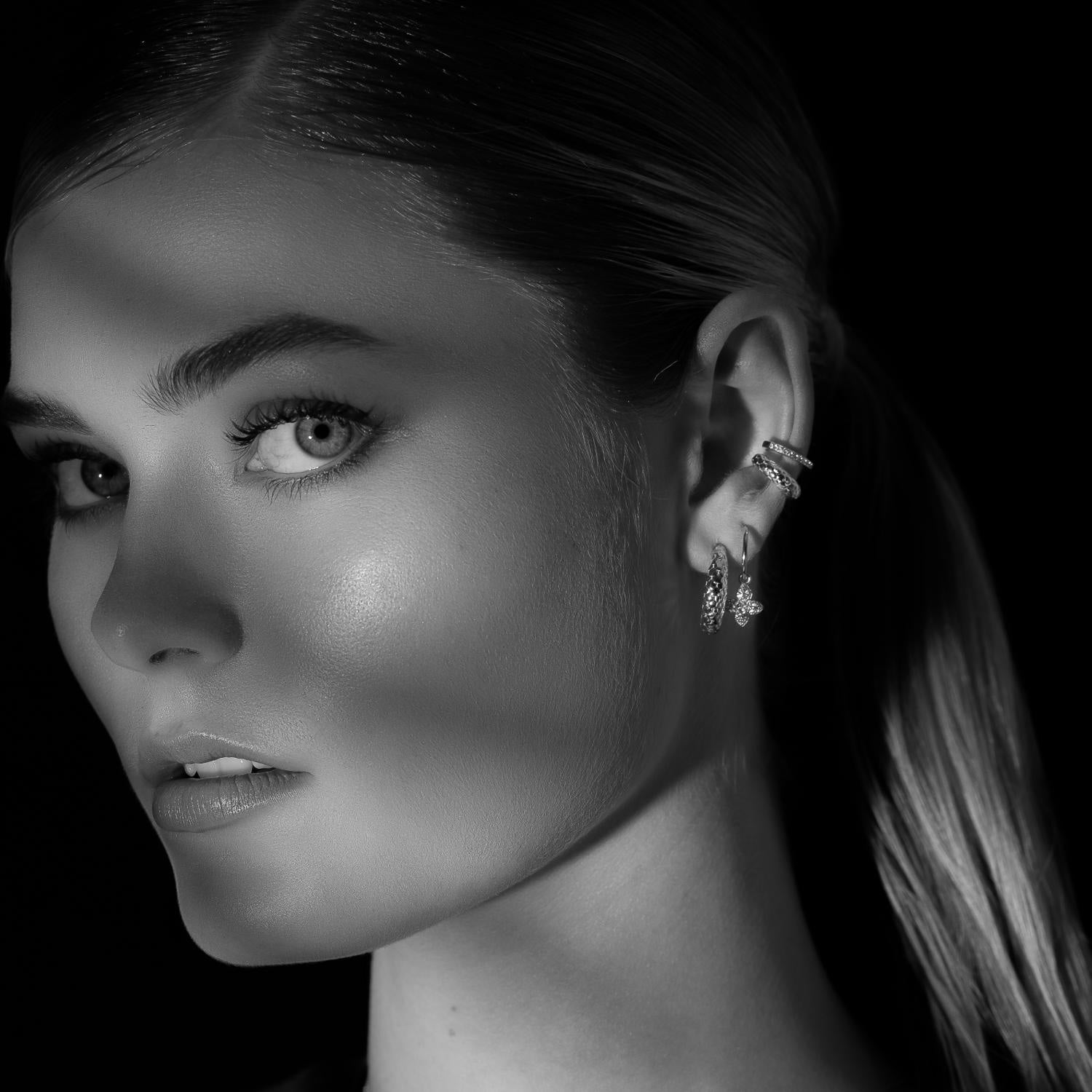 Medium Infinity Hoop Earrings Silver