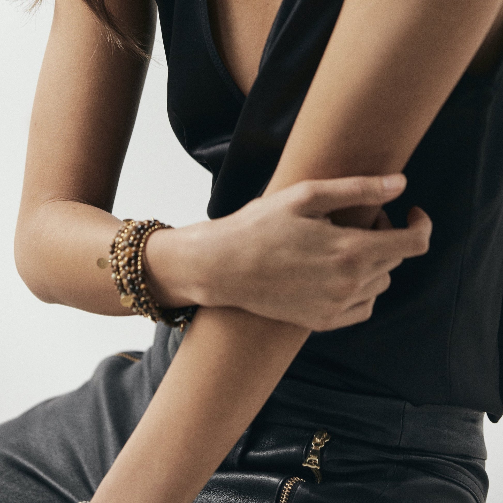 Silk & Steel Jewellery All For One Gemstone Bracelet Picture Jasper Silver