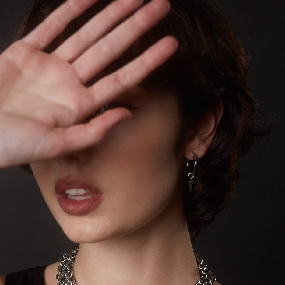 Silk & Steel Jewellery Two-Tone Kate Hoops Silver + Gold