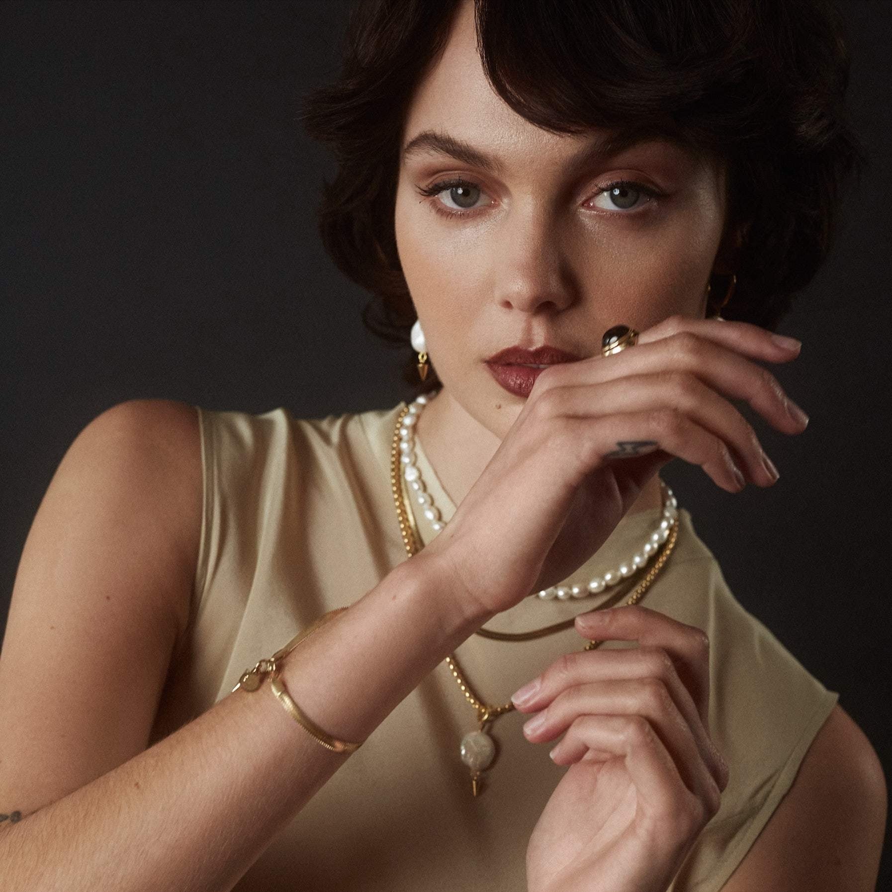 Silk & Steel Silky Herringbone Bracelet Silver