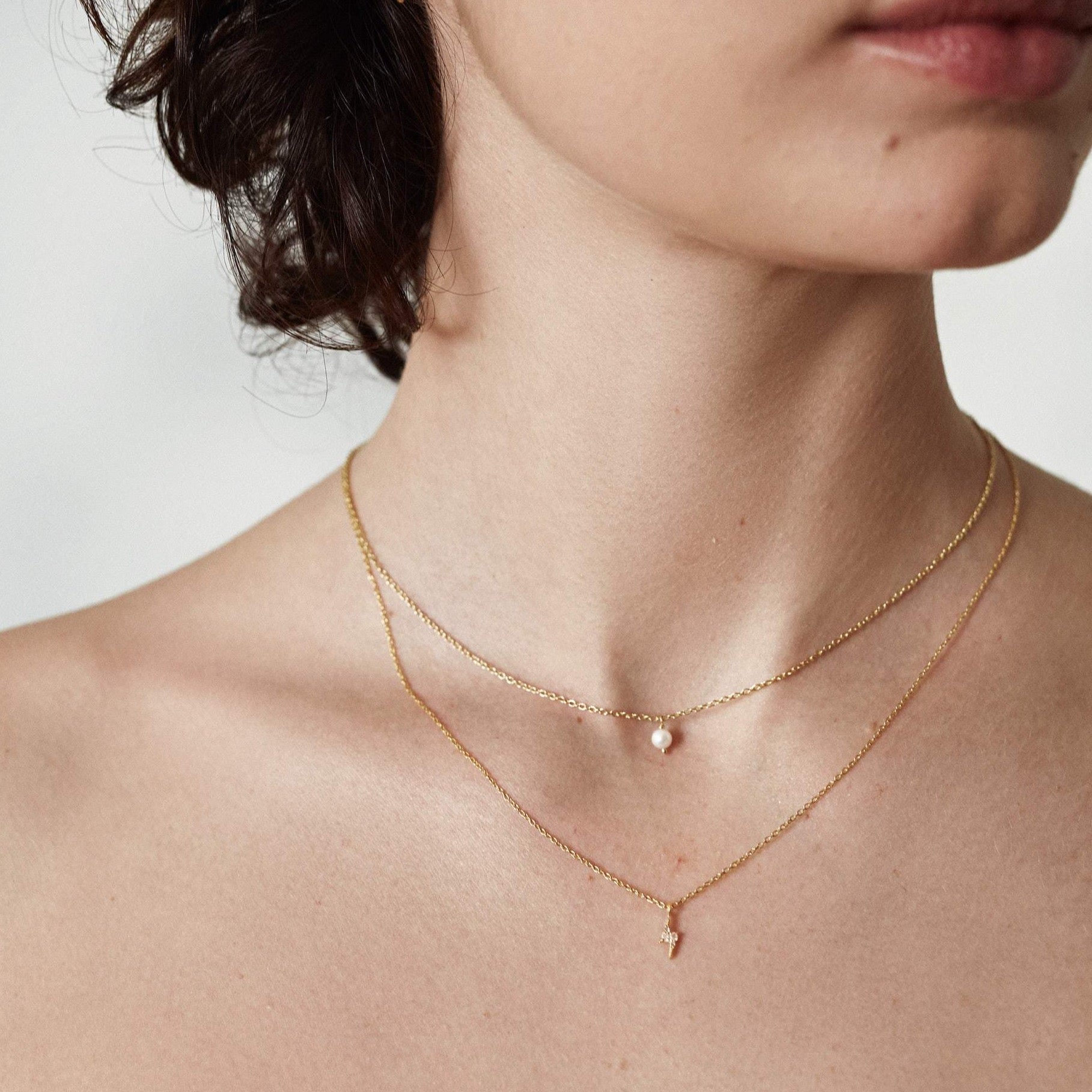 Silk & Steel Jewellery Superfine Mini Pearl Necklace Silver