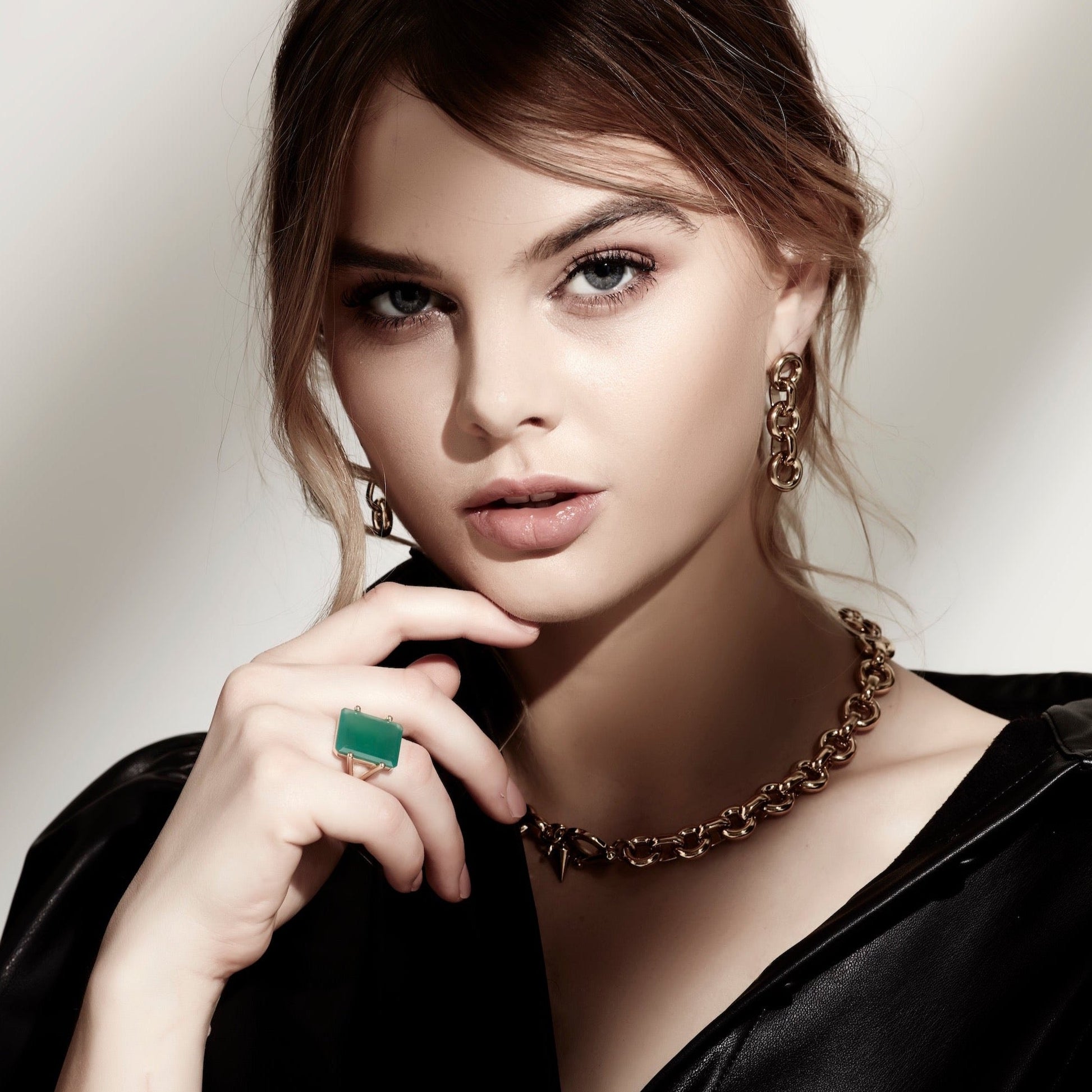 Silk & Steel Icons Green Onyx Prima Donna Ring