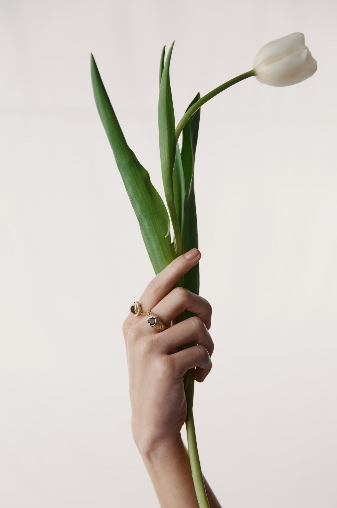 Silk & Steel Jewellery Romantique Signet Ring Smokey Quartz + Gold