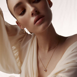 Silk & Steel Jewellery Amour Necklace Brazilian Amethyst + Silver