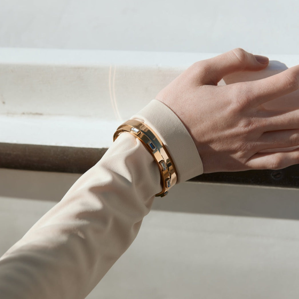 Silk & Steel Jewellery Luccia Bangle Silver