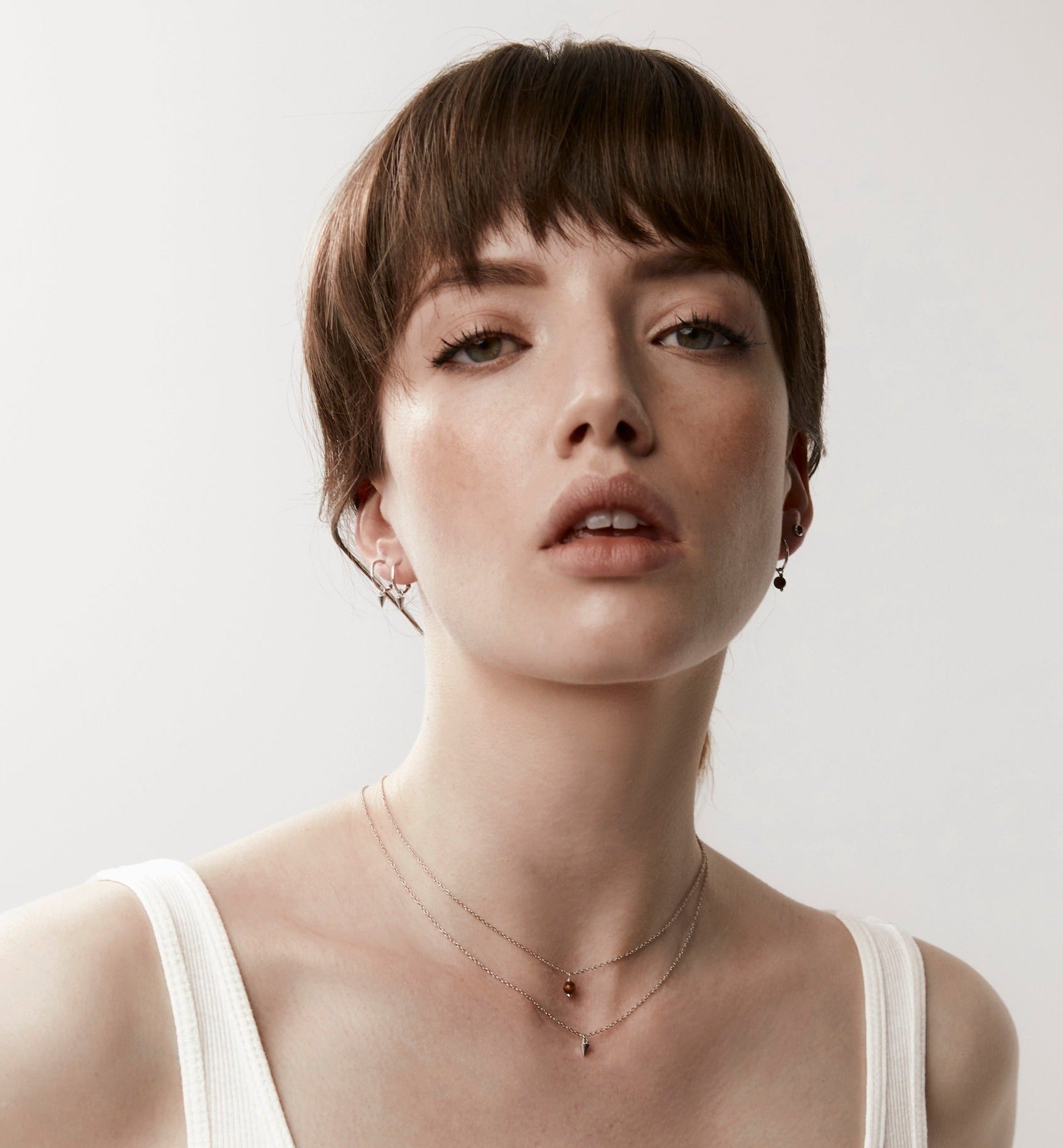 Silk & Steel Jewellery Superfine Mini Spike Necklace Gold